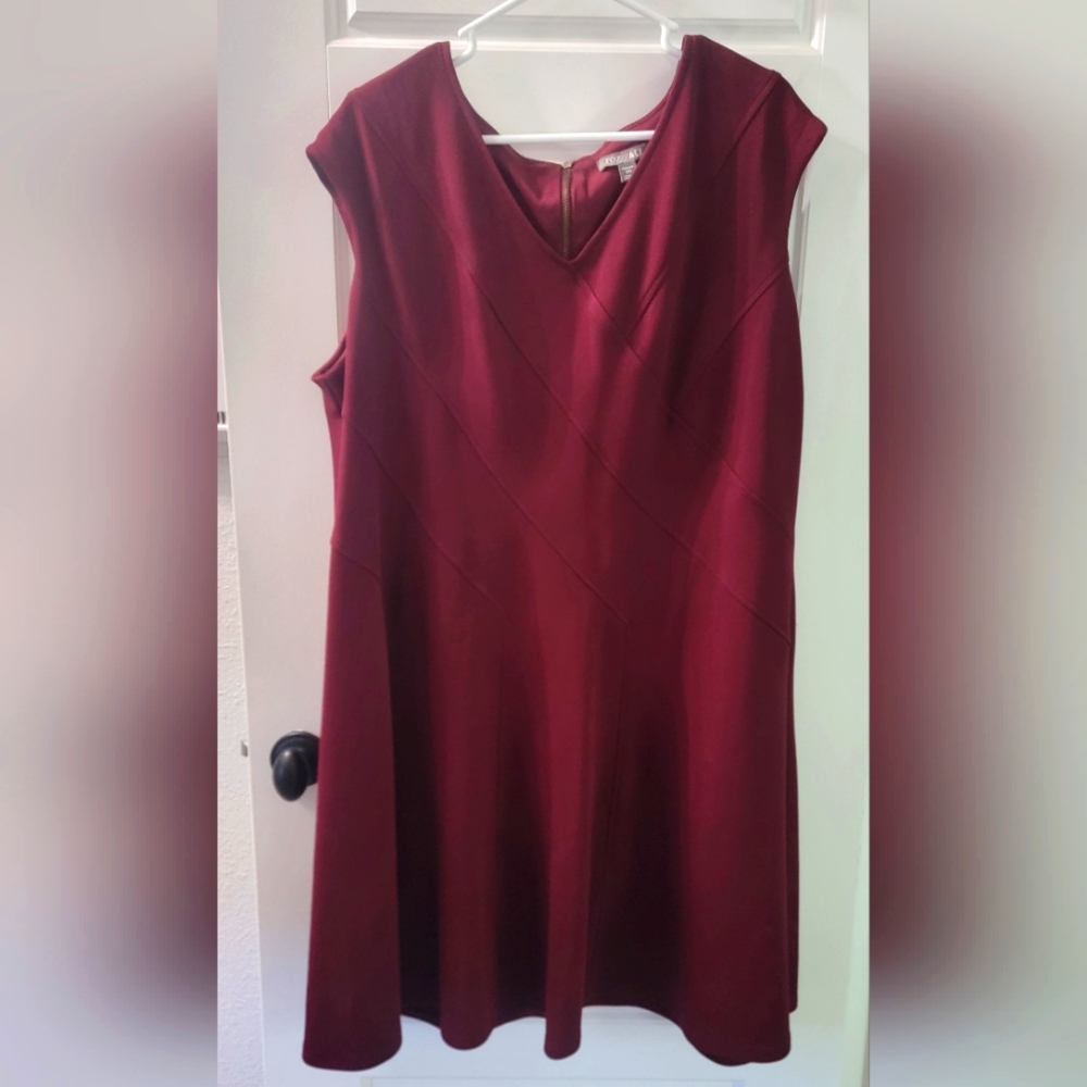 Plus size maroon dress